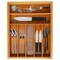 Vaiyer Bamboo Expandable Drawer Organizer for Utensils Holder Expands up to 20 inches wide, Adjustable Cutlery Tray, Wood Drawer Organizer